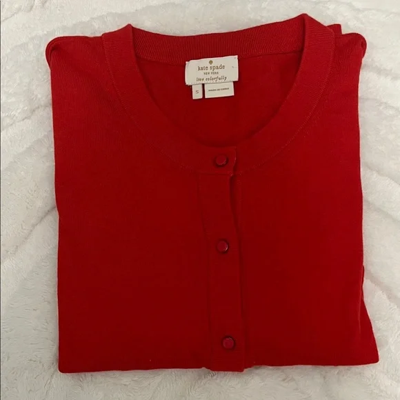 Kate Spade Bold Red Cardigan - Picture 1 of 4